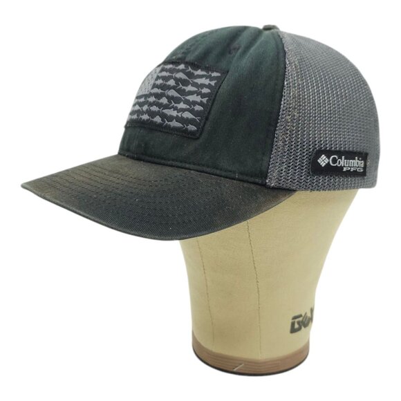 Columbia PFG Mesh Flexfit L/XL Cap Performance Fishing Gear Flag Patch Hat - Picture 2 of 15